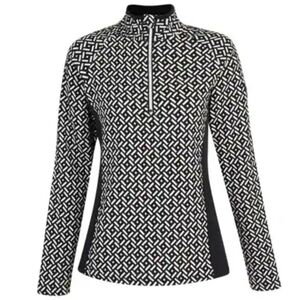 Dare2B Confirm Sweater DWA433 Black White 8K4 XS/4 Ski Base Layer Quarter Zip